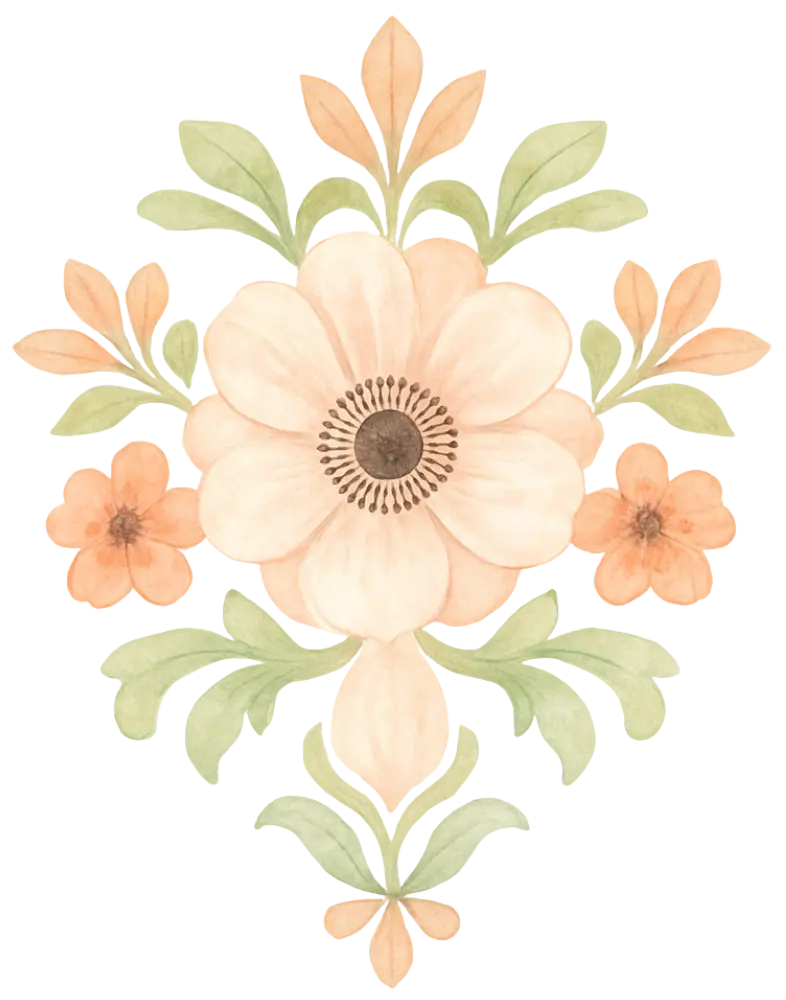 Florale Illustration im Stil von Salon lux Hallein